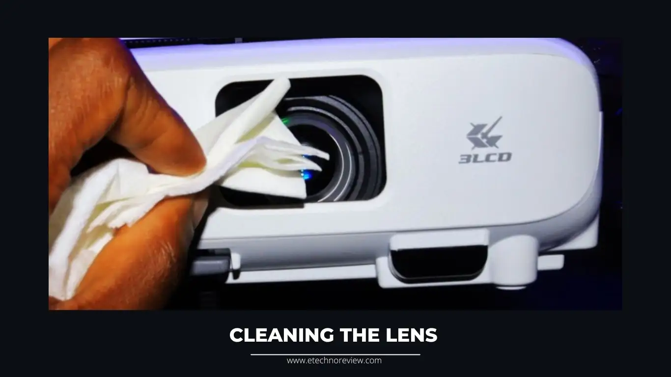how to clean projector lens